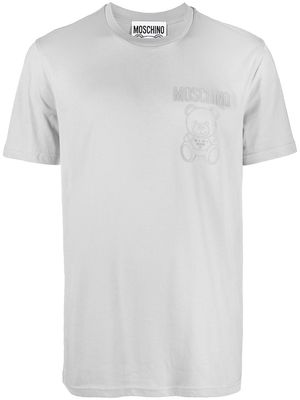 Moschino logo-print organic-cotton T-shirt - Grey