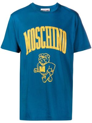 Moschino logo-print round-neck T-shirt - Blue