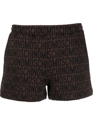 Moschino logo-print shorts - Brown