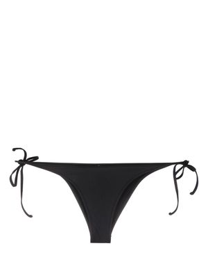 Moschino logo print side-tie bikini bottoms - Black