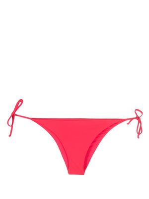 Moschino logo-print side-tie bikini bottoms - Pink