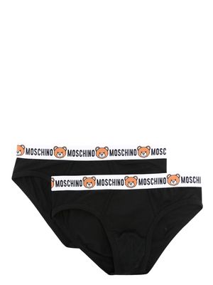 Moschino logo-print strap cotton-blend boxers - Black