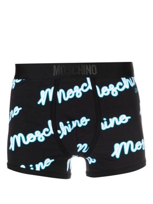 Moschino logo-print stretch-cotton boxers - Black