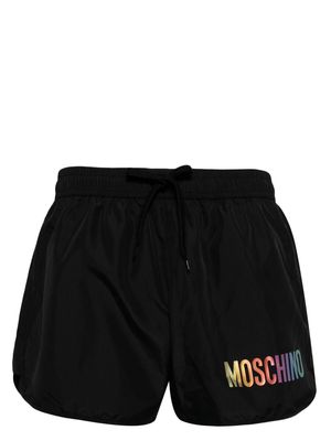 Moschino logo-print swim shorts - 0555 BLACK