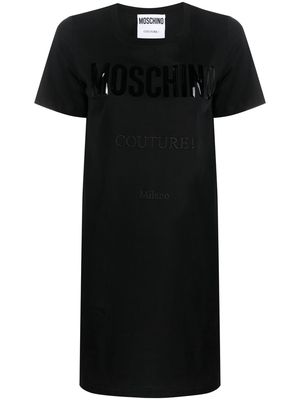 Moschino logo print T-shirt dress - Black