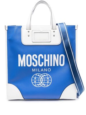 Moschino logo-print tote-bag - Blue