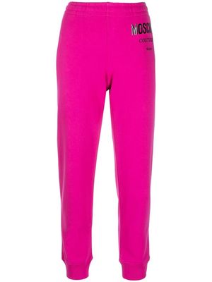 Moschino logo-print track pants - Pink