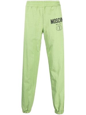 Moschino logo-print track trousers - Green