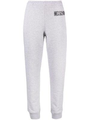 Moschino logo-print track trousers - Grey