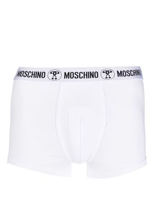 Moschino logo-print waistband boxers - White