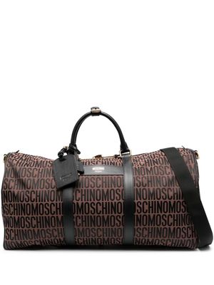 Moschino logo-print weekend bag - Brown