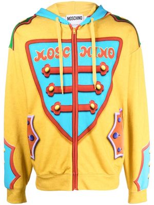 Moschino logo-print zip-up hoodie - Yellow