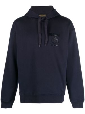 Moschino logo-printed hoodie - Blue