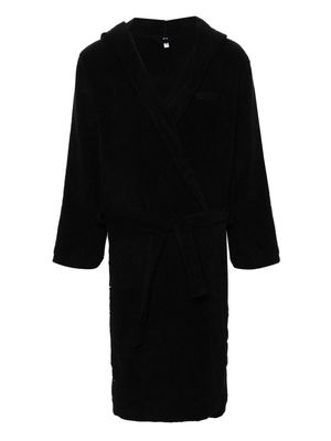 Moschino logo-stripe robe - Black