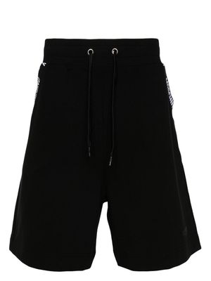 Moschino logo-tape cotton shorts - Black