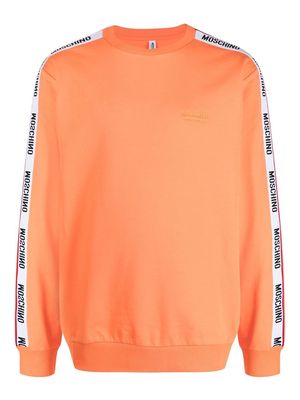 Moschino logo-tape cotton sweatshirt - Orange