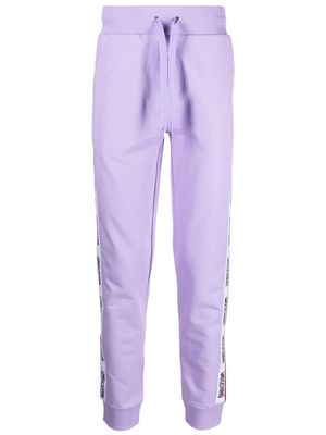 Moschino logo-tape cotton track pants - Purple