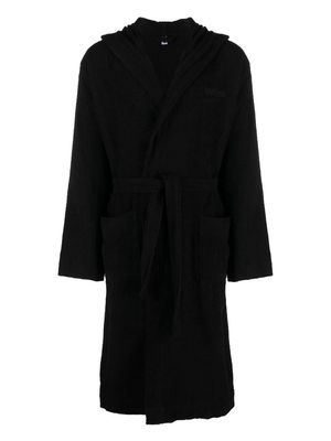 Moschino logo-tape detail robe - Black