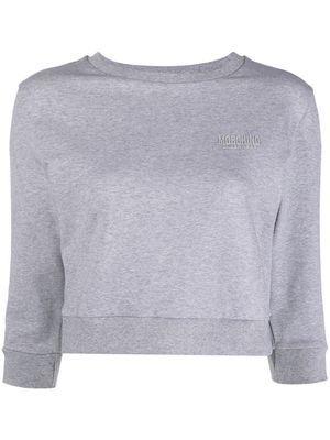 Moschino logo-tape detail sweater - Grey