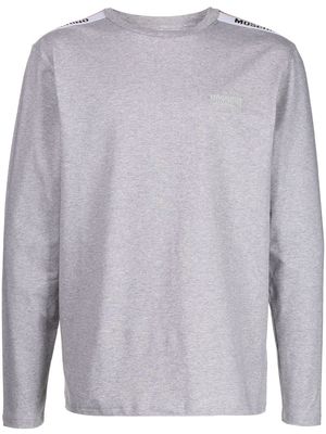 Moschino logo-tape long-sleeve T-shirt - Grey