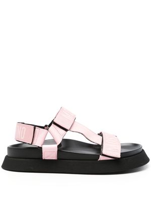 Moschino logo-tape sandals - Pink