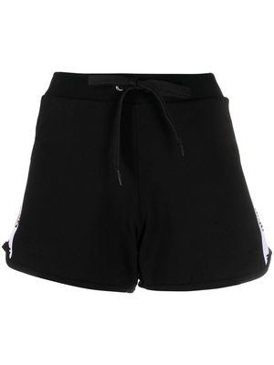 Moschino logo tape track shorts - Black