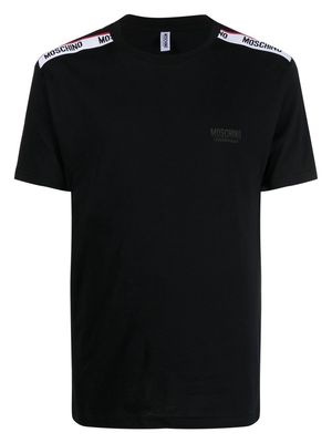 Moschino logo-trim short-sleeve T-shirt - Black