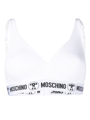 Moschino logo-underband bra - White