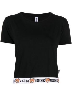 Moschino logo-underband short-sleeve T-shirt - Black