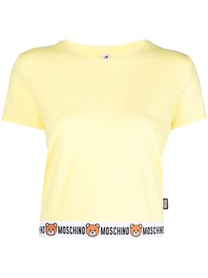 Moschino logo-underband short-sleeve T-shirt - Yellow