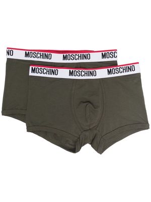 Moschino logo-waistband boxers - Green