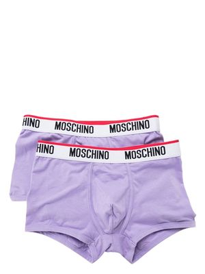 Moschino logo-waistband boxers set of 2 - Purple