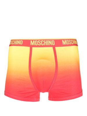 Moschino logo-waistband ombré boxer shorts - Yellow