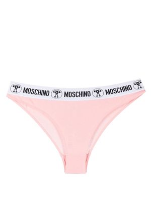Moschino logo waistband thong - Pink