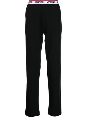 Moschino logo-waistband track pants - Black