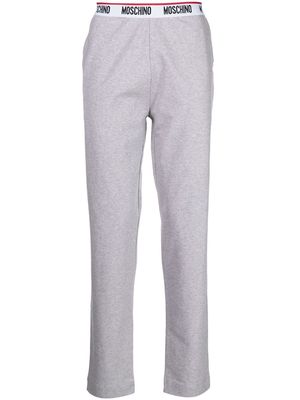 Moschino logo-waistband track pants - Grey