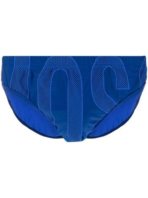 Moschino mesh logo swimming trunks - Blue