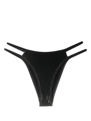 Moschino metallic-finish brazilian bikini brief - Black