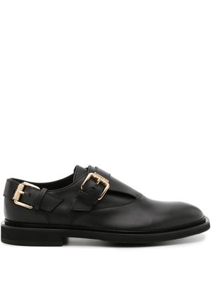 Moschino Micro buckled leather loafers - 000 - Nero