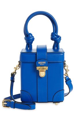 Moschino Mini Knotted Handle Leather Bag in Blue
