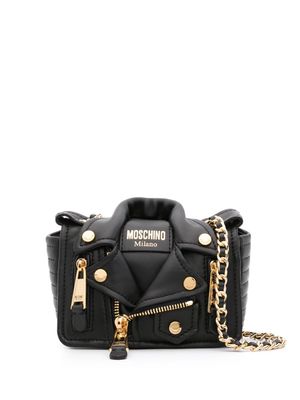 Moschino mini leather tote bag - Black