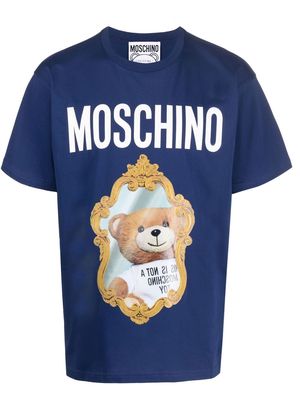 Moschino Mirror Teddy logo T-shirt - Blue