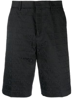 Moschino monogram-jacquard tailored shorts - Blue