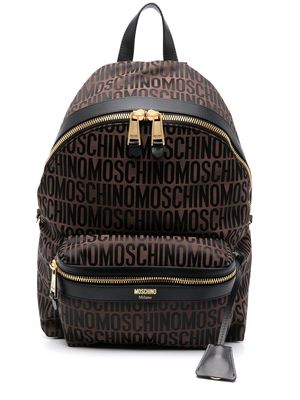 Moschino monogram-print backpack - Brown