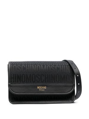 Moschino monogram-print crossbody bag - Black