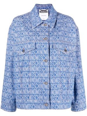 Moschino monogram-print denim jacket - Blue