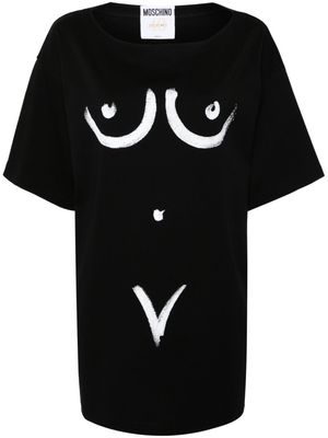 Moschino motif-print cotton T-shirt - Black