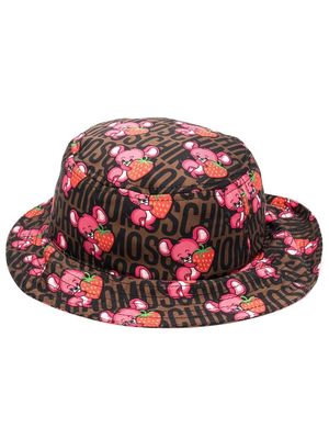 Moschino mouse-print bucket hat - Brown