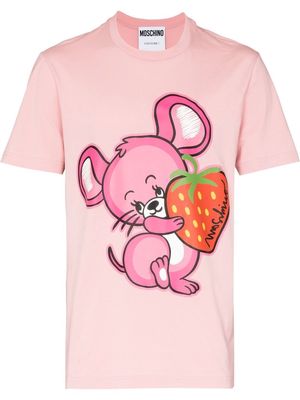 Moschino mouse-print T-shirt - Pink