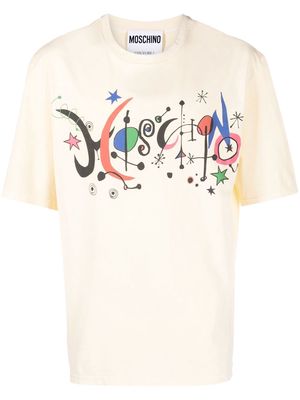 Moschino new wave logo cotton T-shirt - Yellow